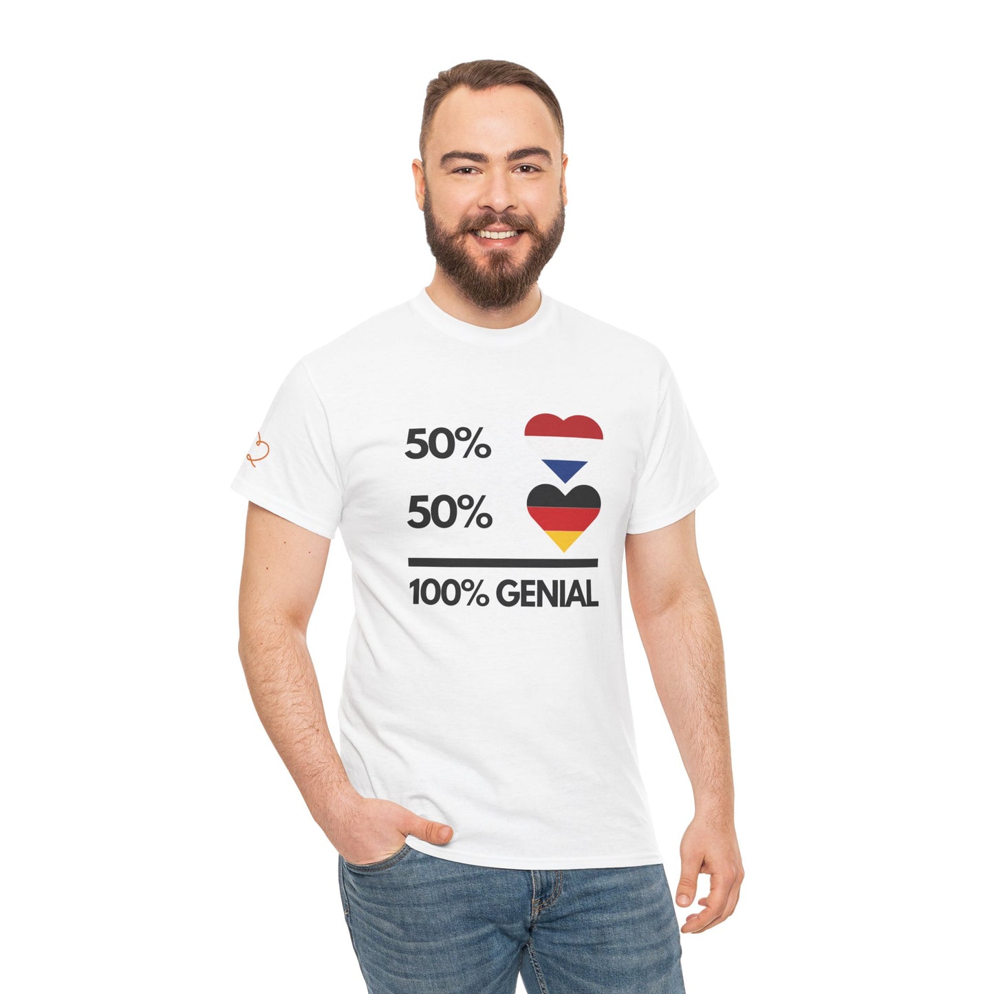 "50 % NL + 50 % DE = 100 % genial!“ T-Shirt