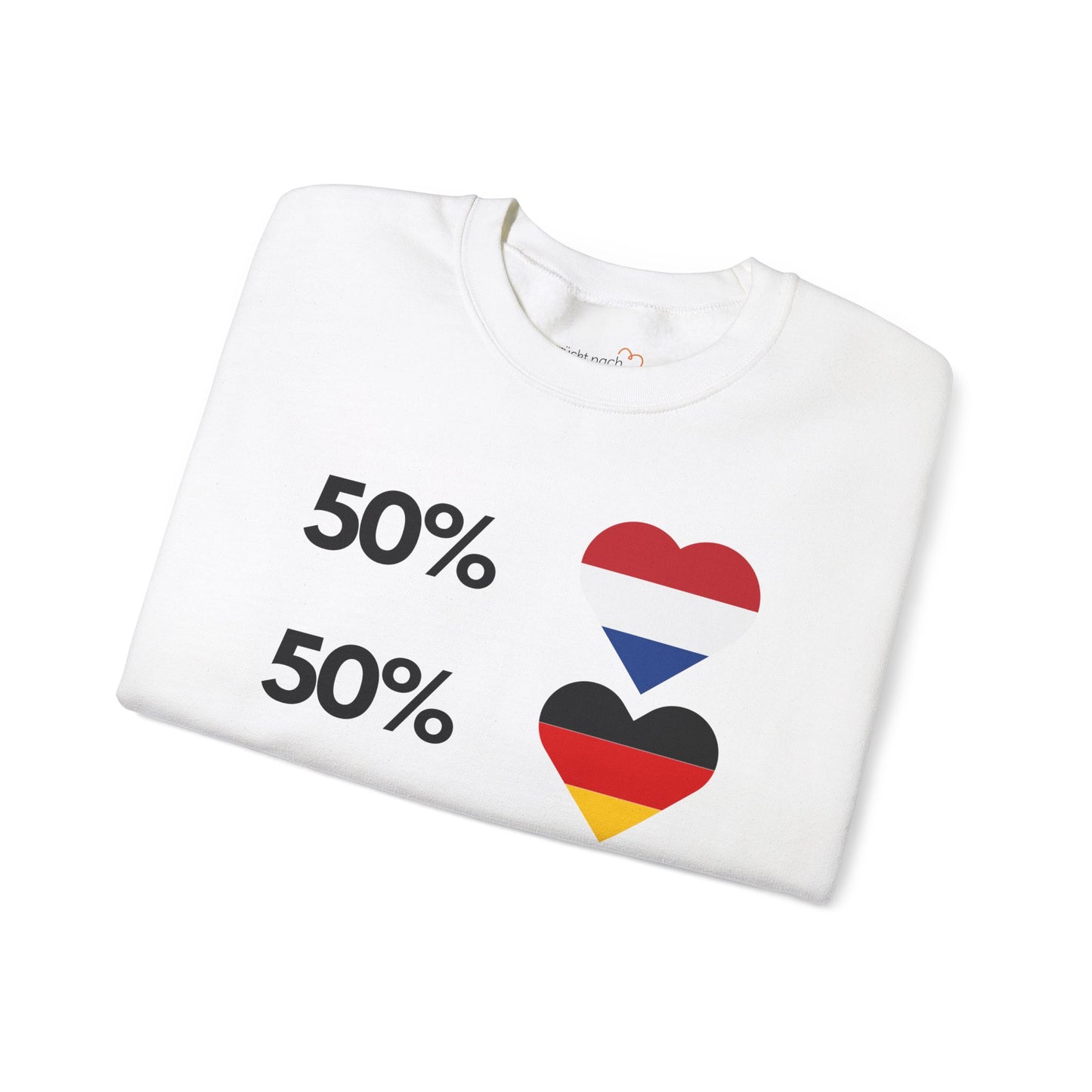 "50 % NL + 50 % DE = 100 % genial!“ Sweatshirt