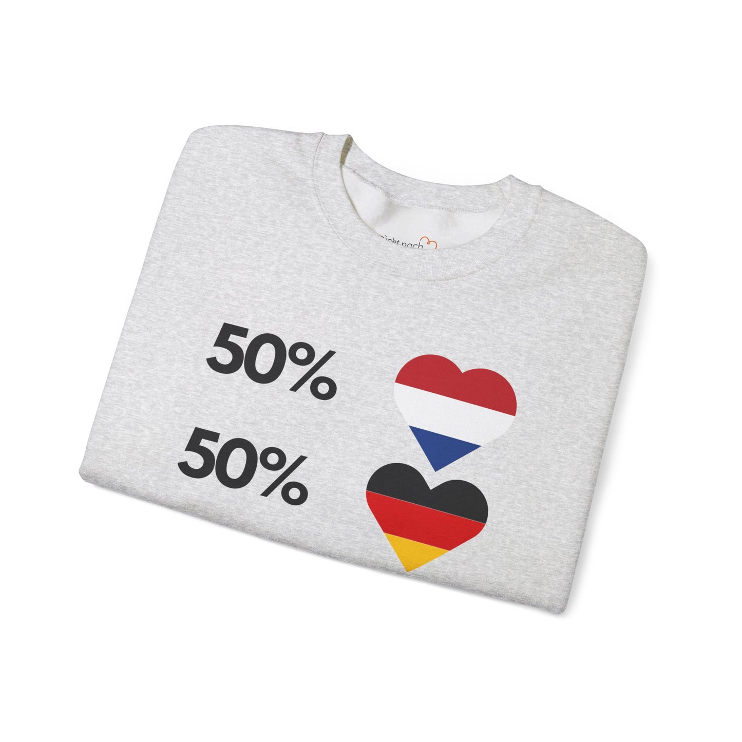 "50 % NL + 50 % DE = 100 % genial!“ Sweatshirt