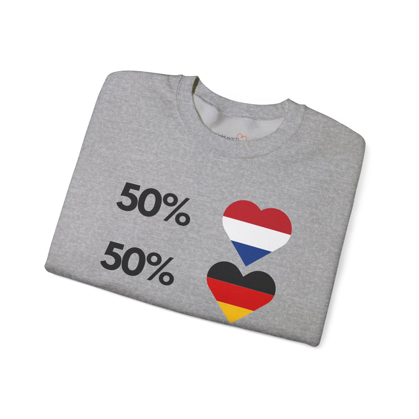 "50 % NL + 50 % DE = 100 % genial!“ Sweatshirt